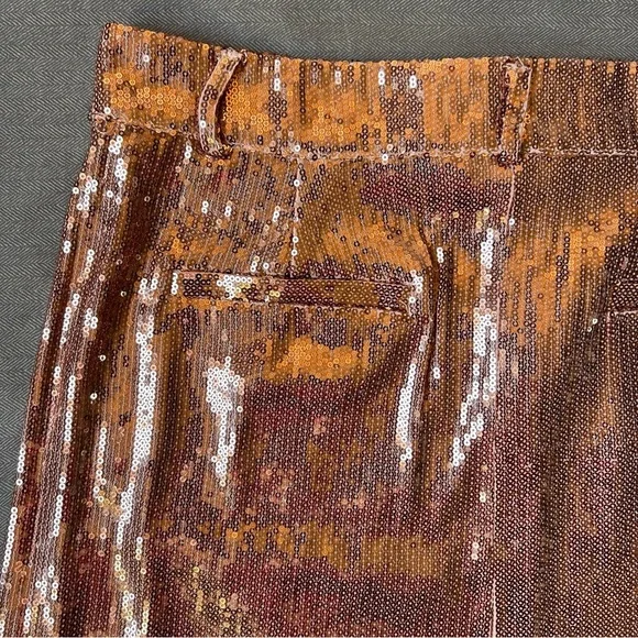 🆕 BB Dakota Rose Gold Sequin Mini Skirt - Picture 10 of 13